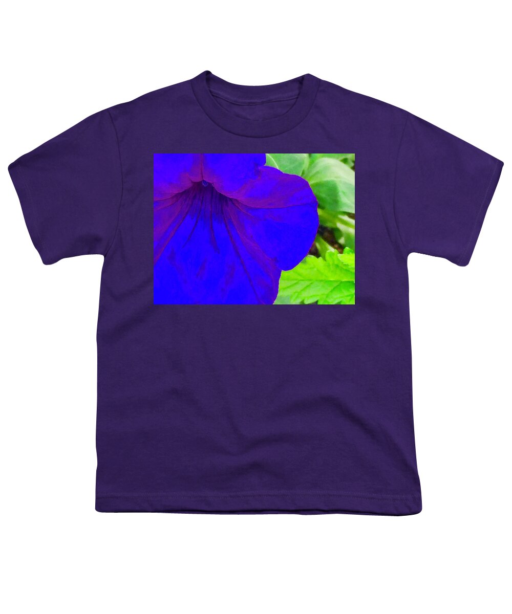 Purple Youth T-Shirt featuring the photograph Purple Blue for You by Debra Grace Addison