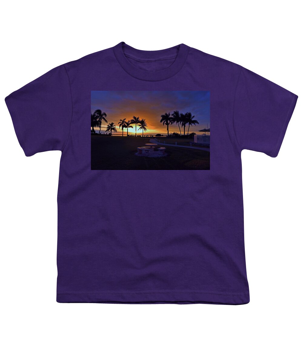 Sunset Youth T-Shirt featuring the photograph Shadows Over Paradise by Michiale Schneider