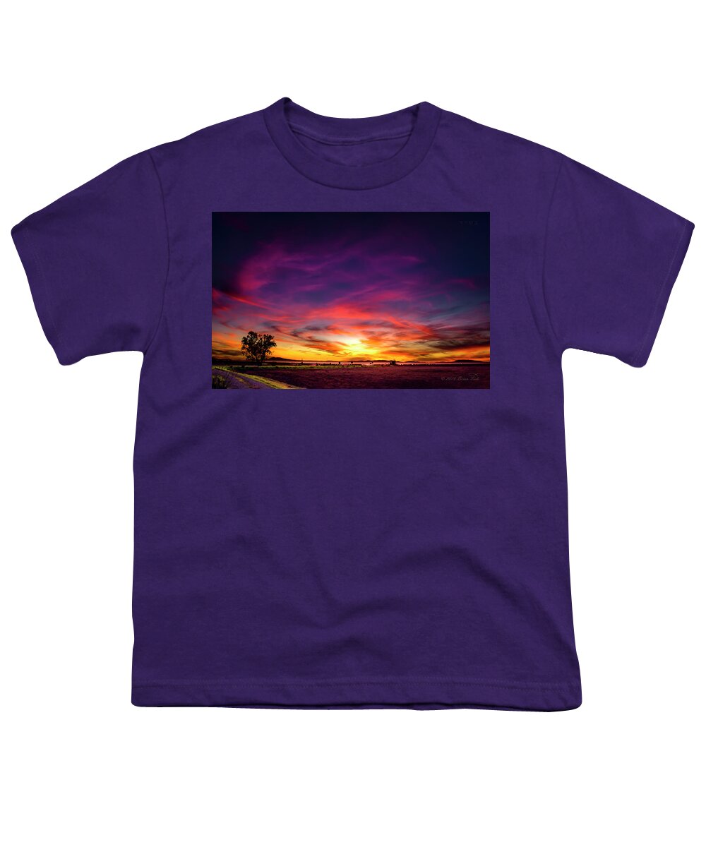 Valentines Day Youth T-Shirt featuring the photograph Valentine Sunset by Brian Tada