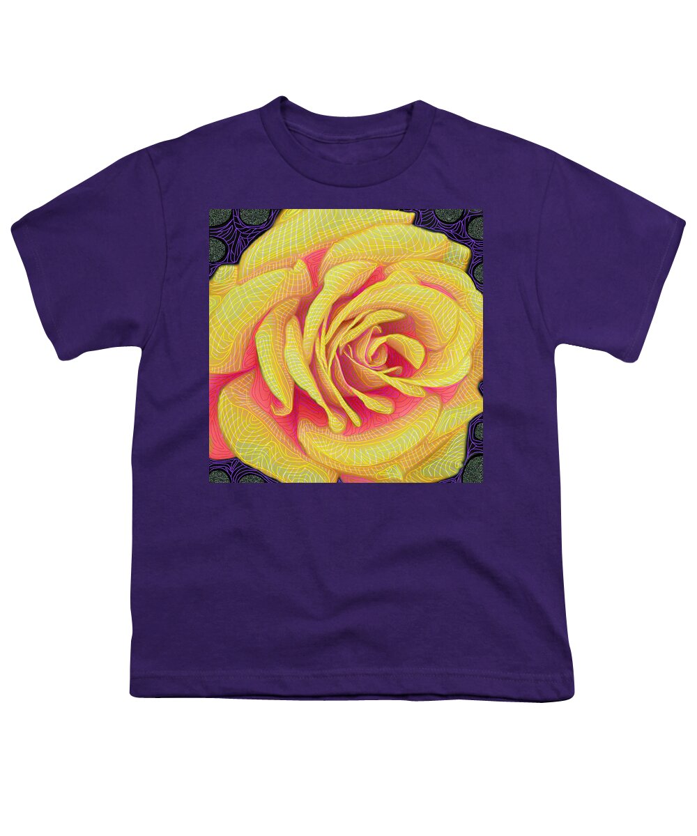 Rose Youth T-Shirt featuring the digital art Yellow Beauty by Rod Whyte