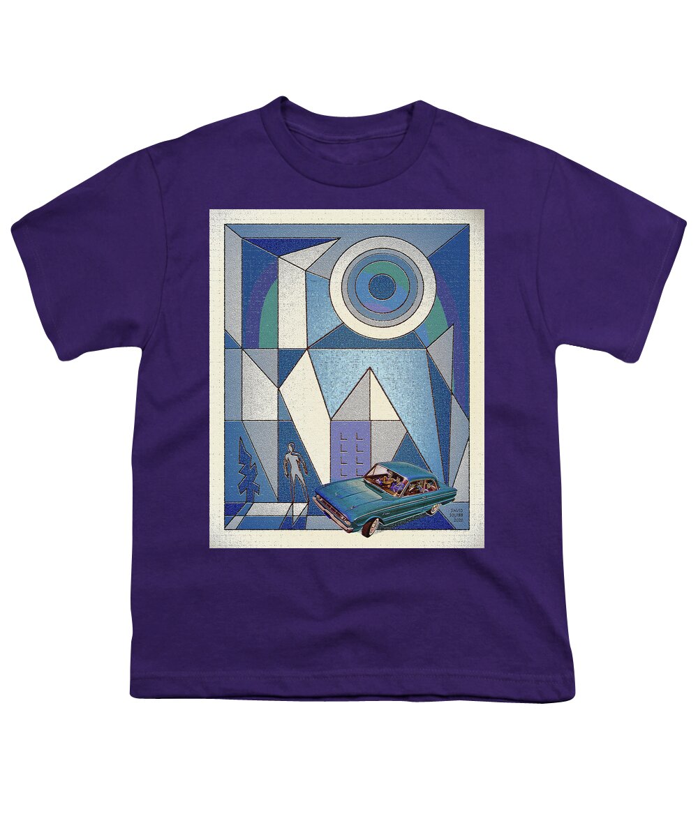 Falconer Youth T-Shirt featuring the digital art Falconer / Blue Falcon by David Squibb