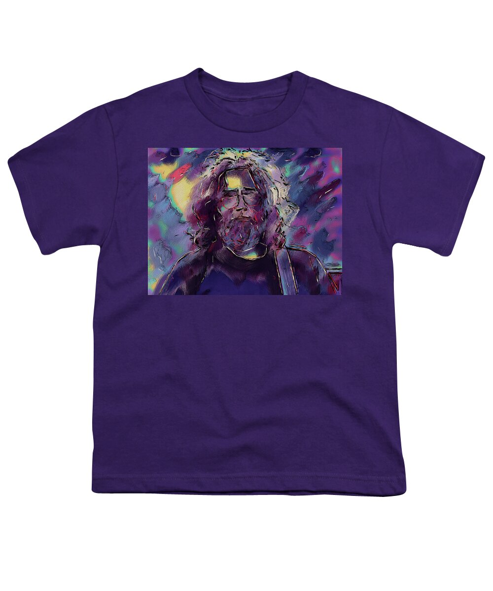Jerry Garcia Youth T-Shirt featuring the digital art Jerry by David Lane