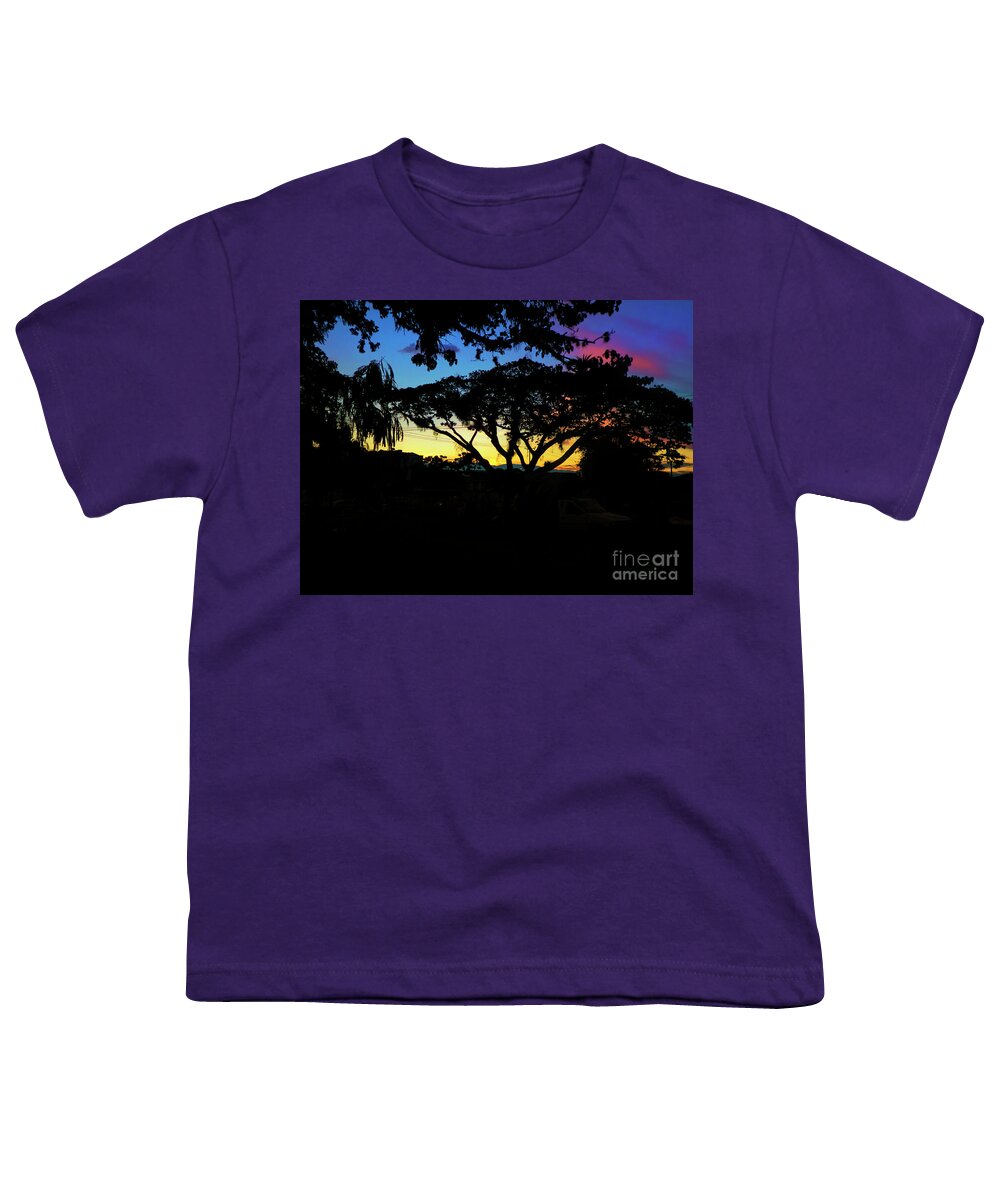 1978 Youth T-Shirt featuring the photograph June Sunset In Tulua by Al Bourassa