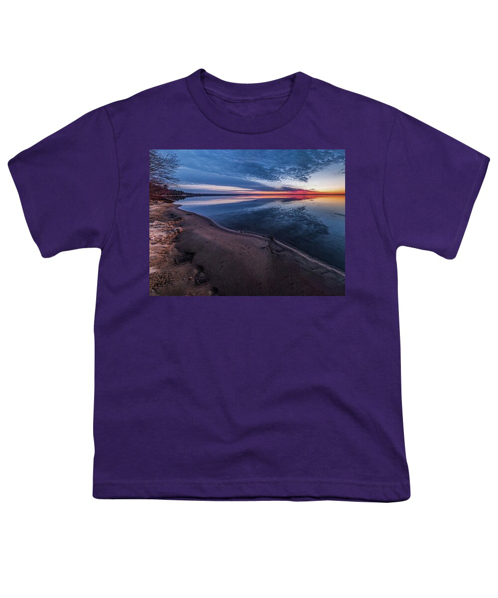 Landscape Youth T-Shirt featuring the photograph Morning shore by Joe Holley