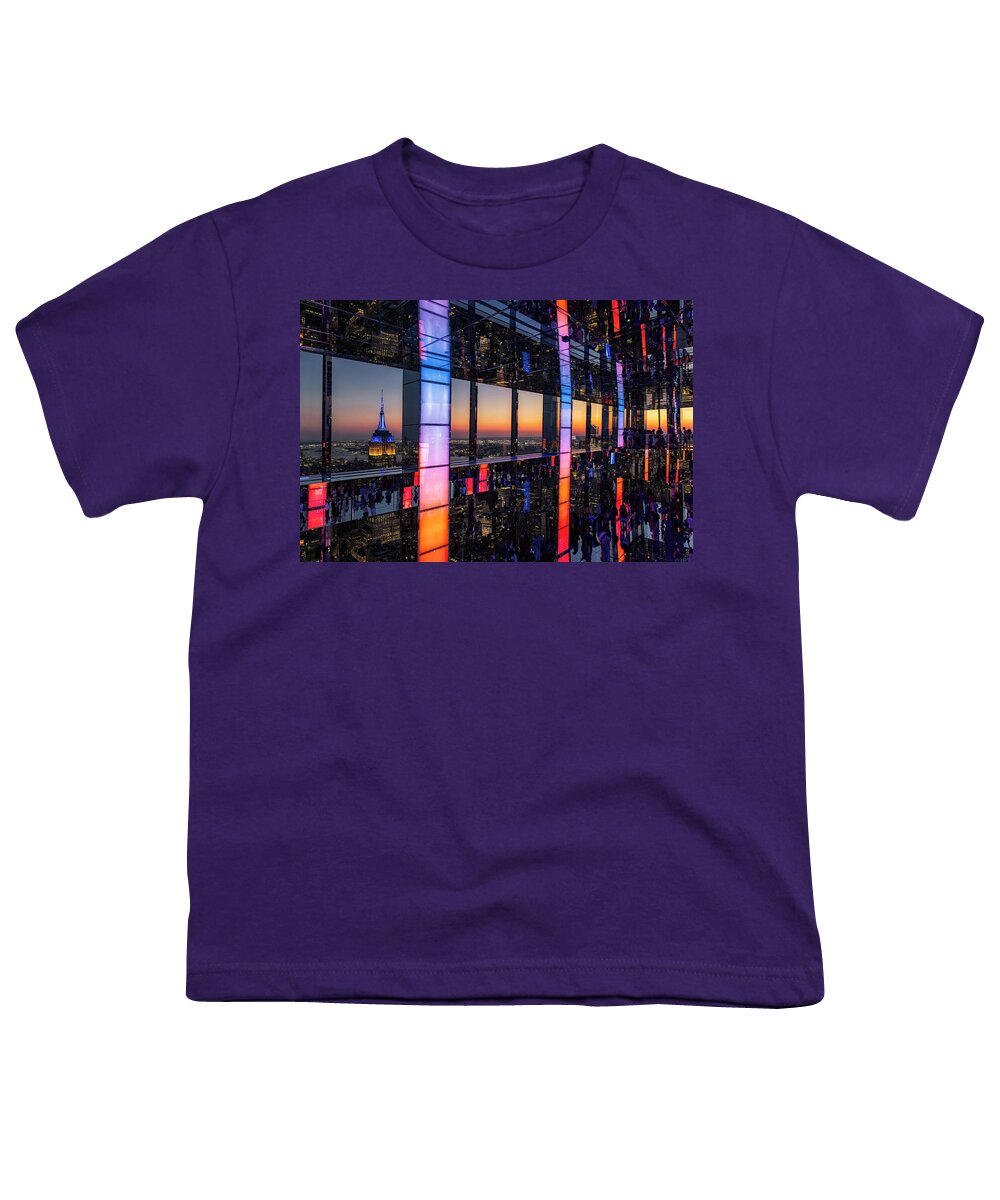 Esb Youth T-Shirt featuring the photograph NYC Summit Golden Hour by Susan Candelario