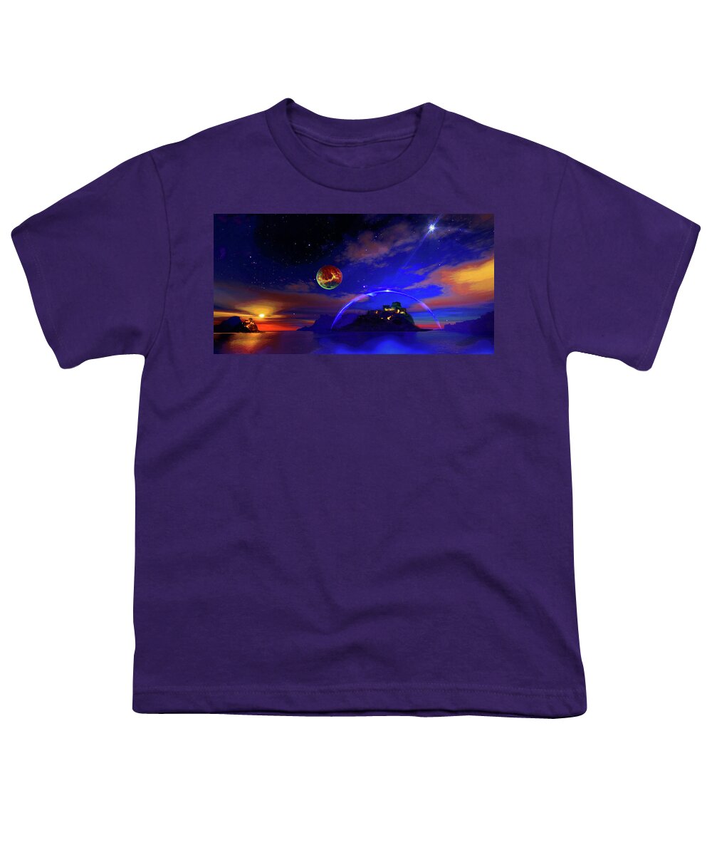  Youth T-Shirt featuring the digital art Private Planet by Don White Artdreamer