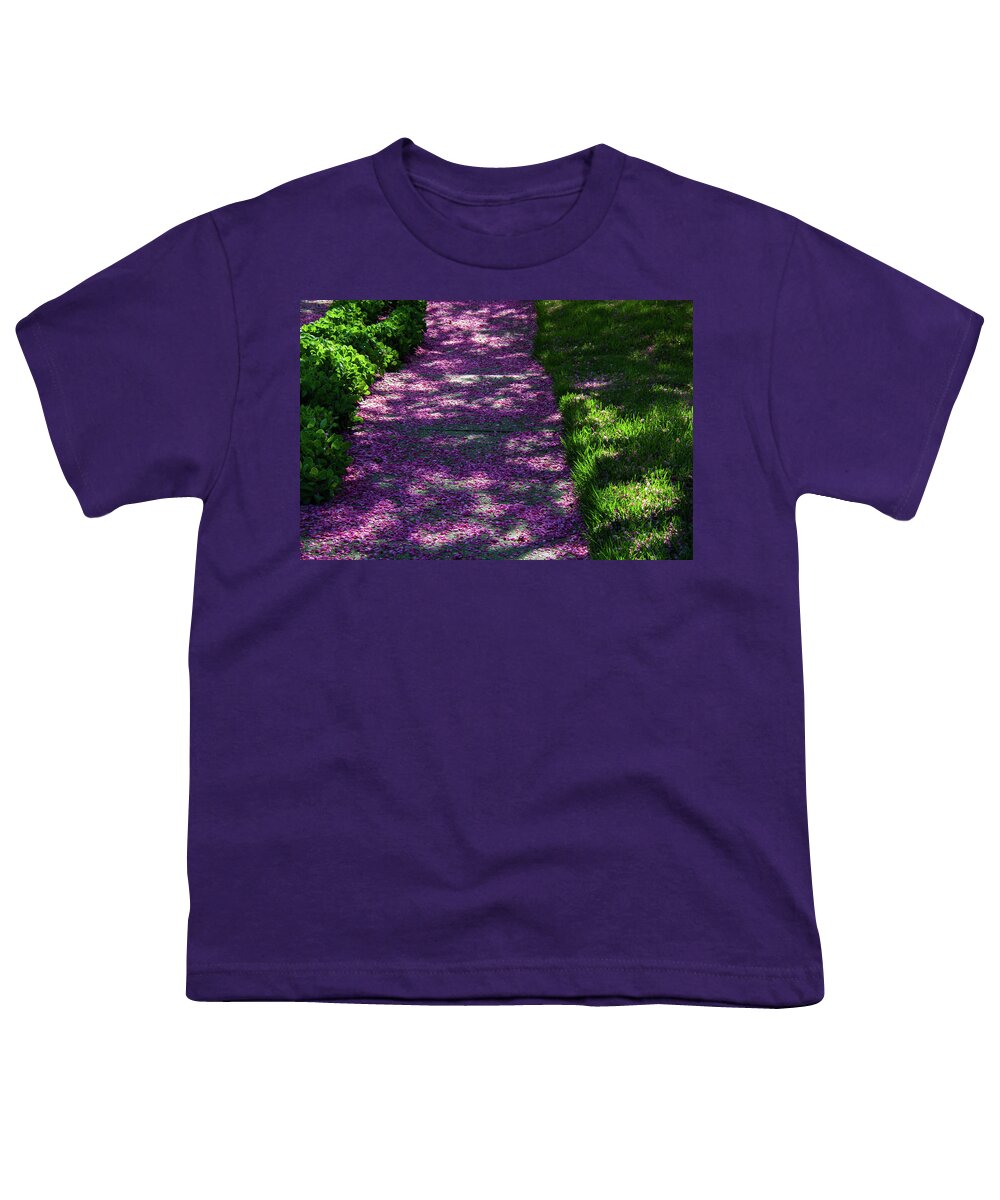 Crab Apple Tree Youth T-Shirt featuring the photograph Purple Path by Rich Clewell