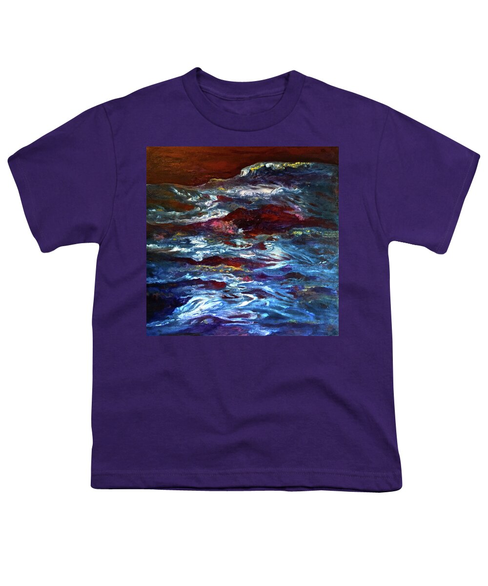 Sea Youth T-Shirt featuring the painting Rocky Waters by Janice Nabors Raiteri