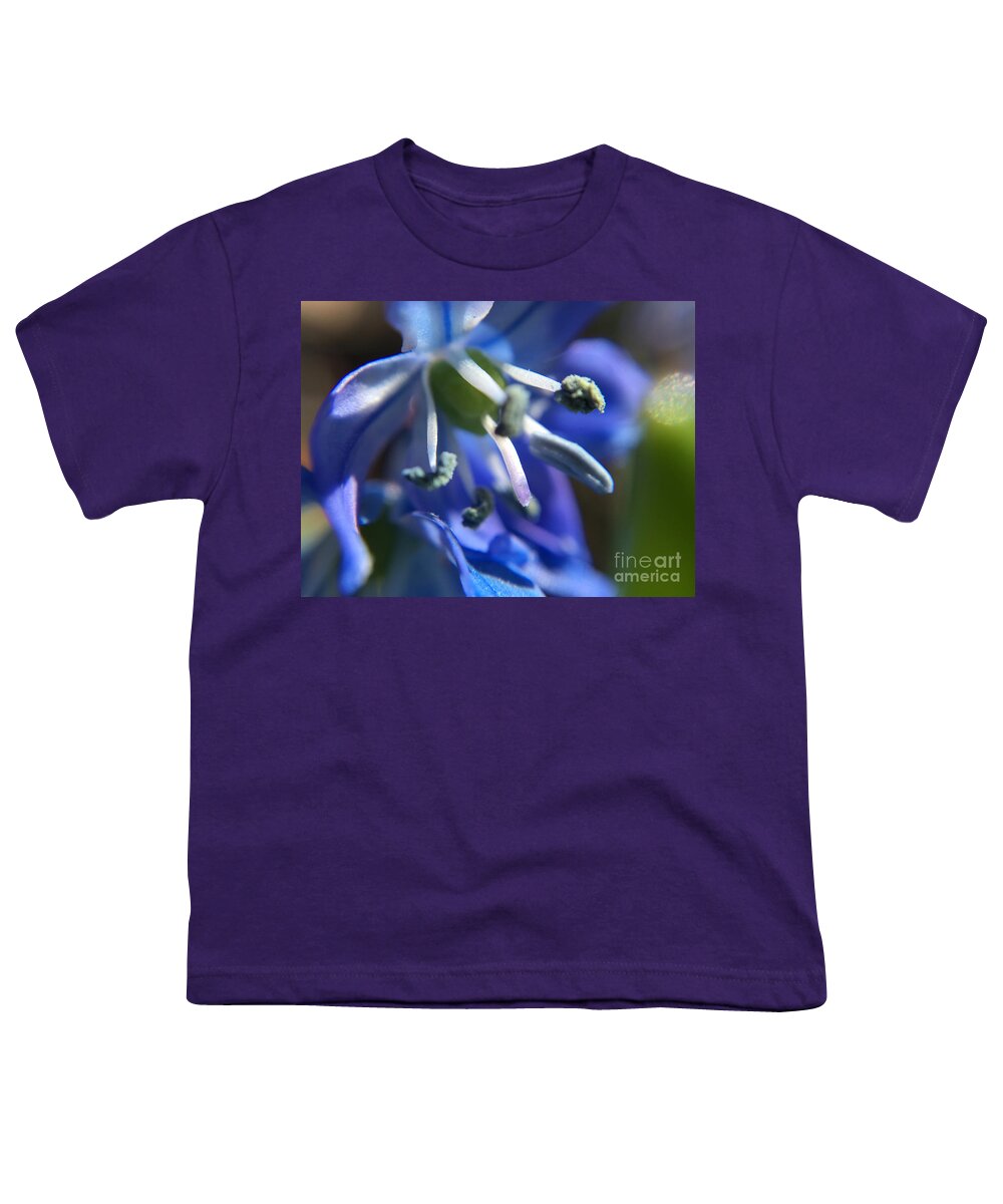 Fuchsia Youth T-Shirt featuring the photograph Siberian Squill by Albert Massimi