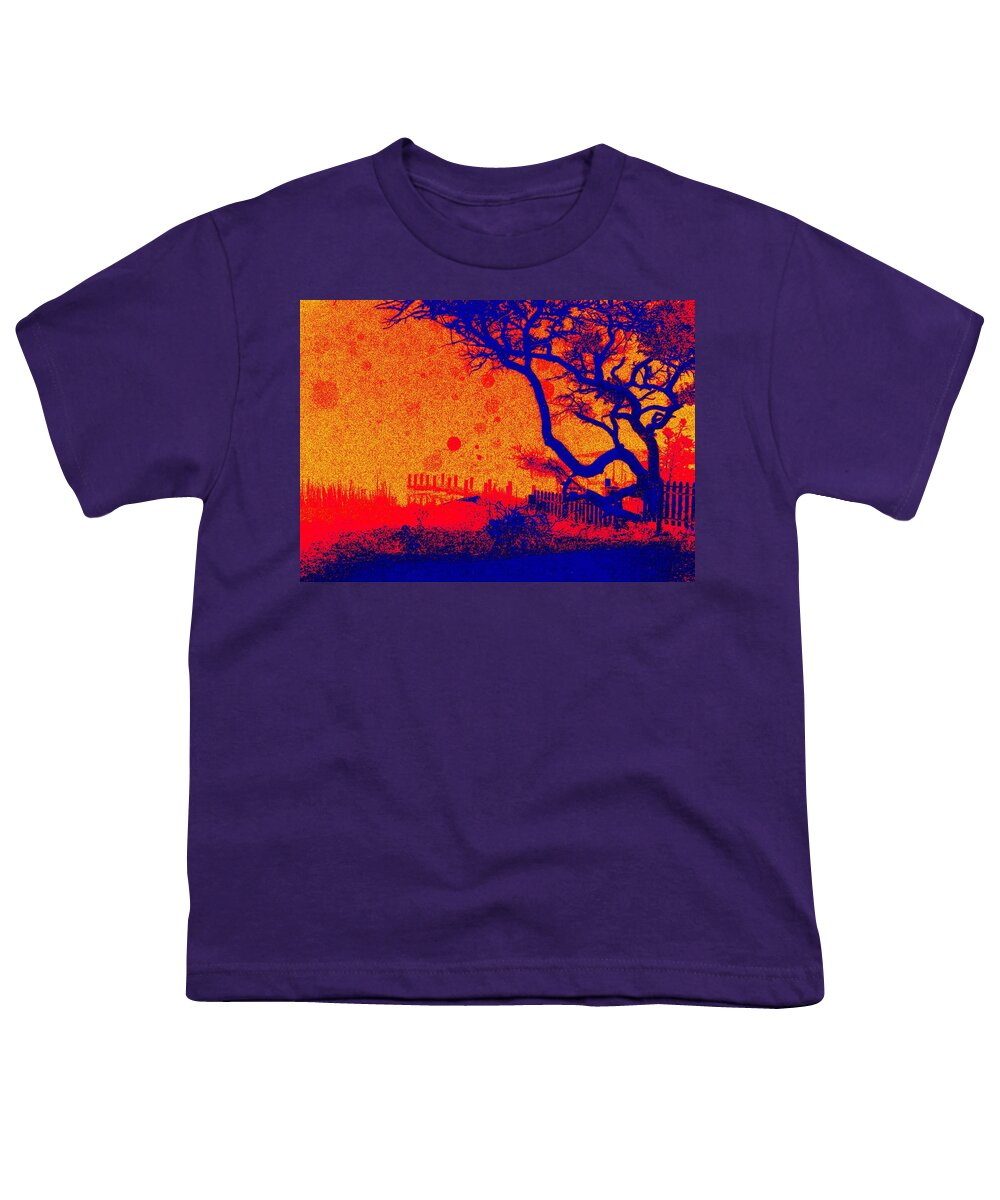 Tangerine Youth T-Shirt featuring the digital art Tangerine Twilight by Larry Beat