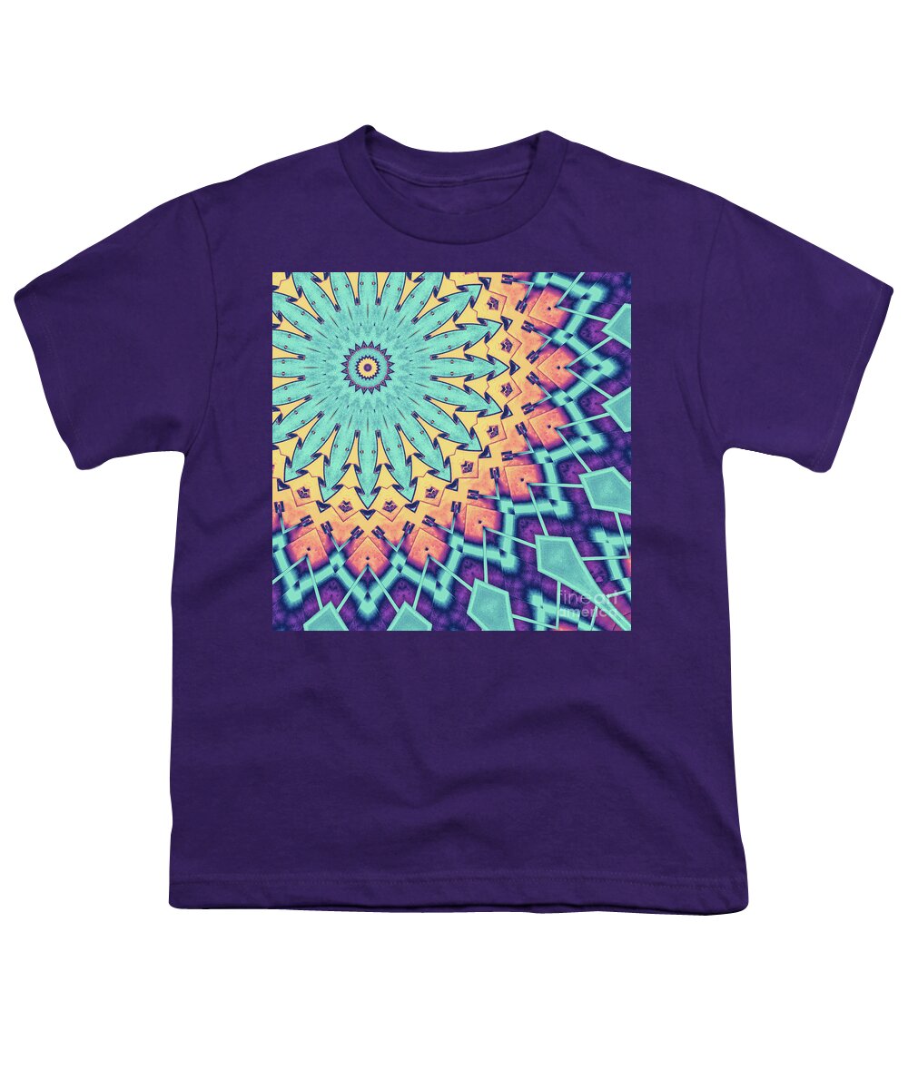 Turquoise Youth T-Shirt featuring the digital art Turquoise Abstract by Phil Perkins