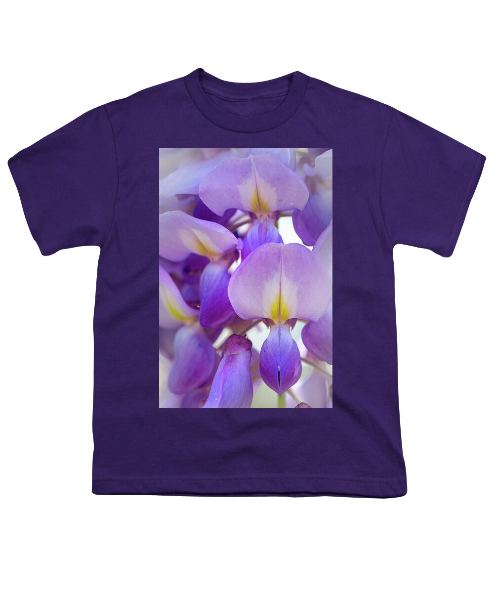 Wisteria Youth T-Shirt featuring the photograph Wisteria Close Up by Phil And Karen Rispin