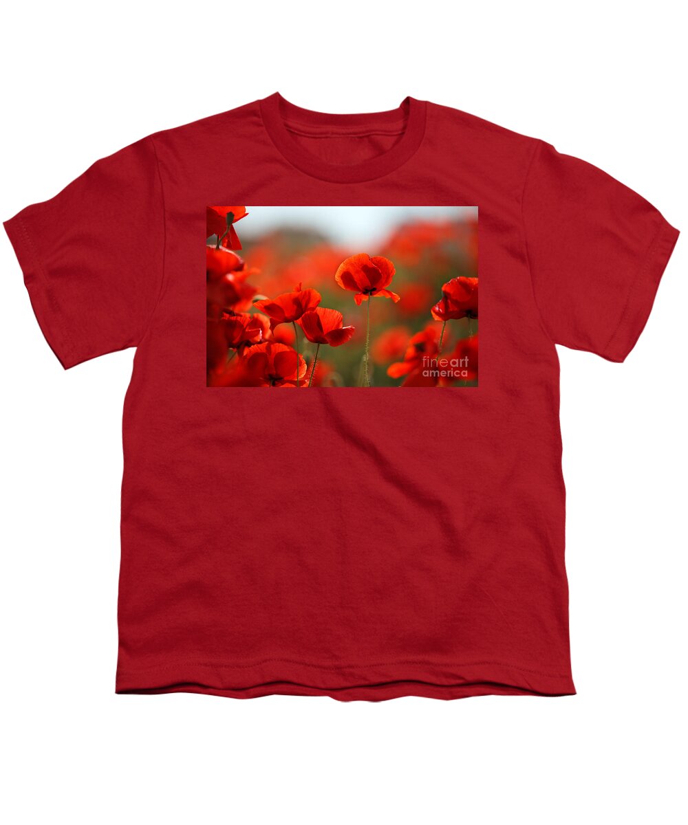 Poppy Youth T-Shirt featuring the photograph Poppy Dream #4 by Nailia Schwarz