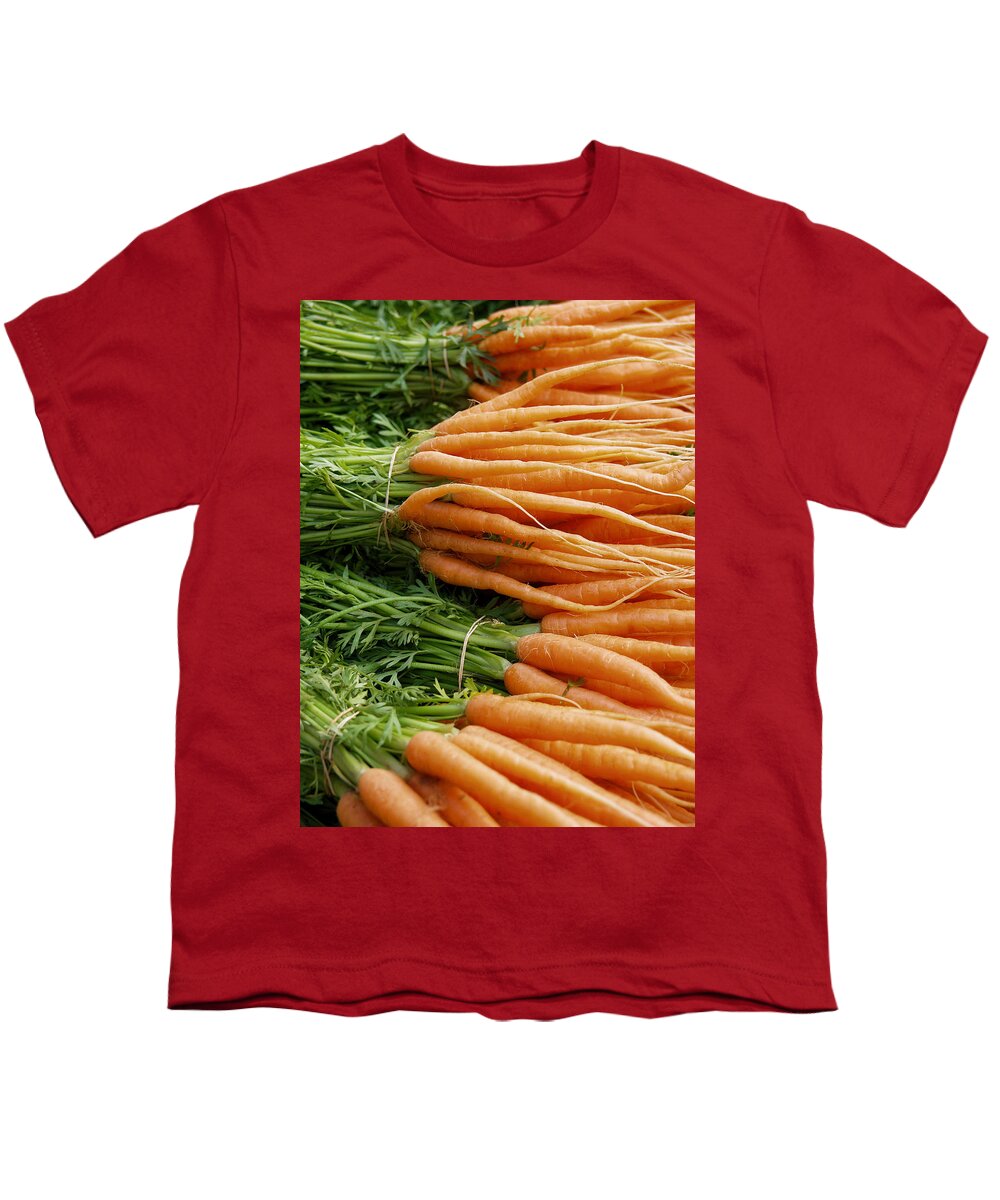 Carrot Youth T-Shirt featuring the digital art Carrots by Ron Harpham
