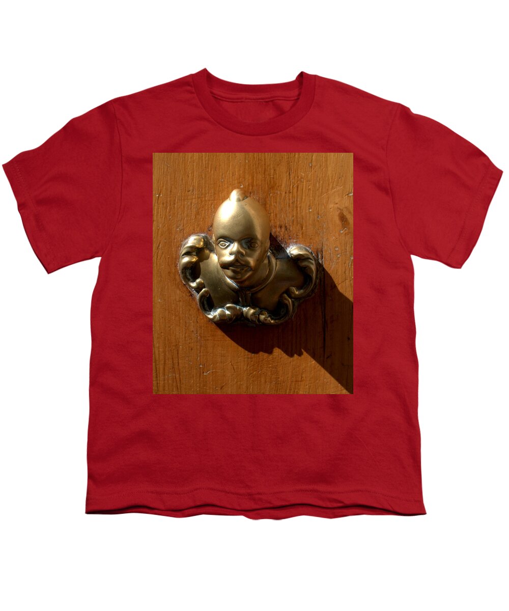 Florence Youth T-Shirt featuring the photograph Door Knocker Florence I by Caroline Stella