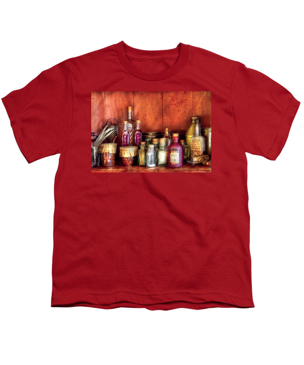 Savad Youth T-Shirt featuring the photograph Fantasy - Wizard's Ingredients by Mike Savad