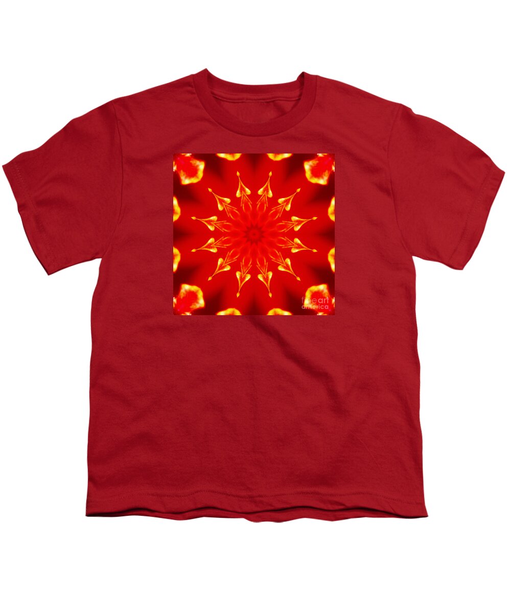 Light Youth T-Shirt featuring the digital art Light On A Tulip 2 by Wendy Wilton