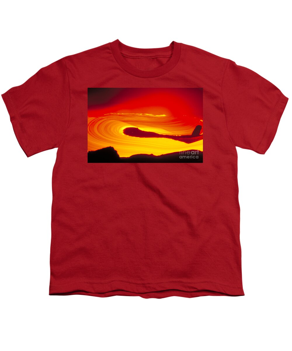 Horizontal Youth T-Shirt featuring the photograph Looping Lava River by Stephen & Donna O'Meara
