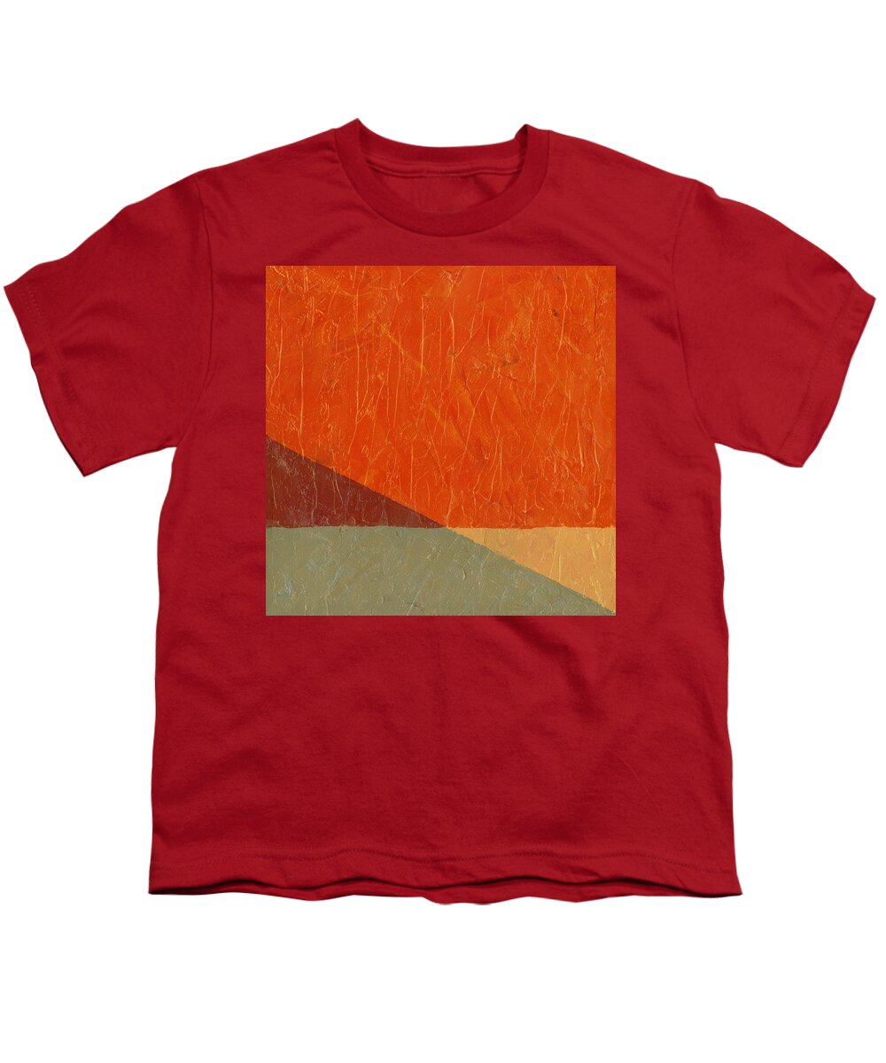 Abstract Youth T-Shirt featuring the painting Perspective in Color Collage 3 by Michelle Calkins