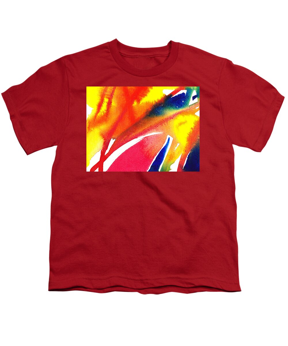 Enchanted Youth T-Shirt featuring the painting Pure Color Inspiration Abstract Painting Enchanted Crossing by Irina Sztukowski