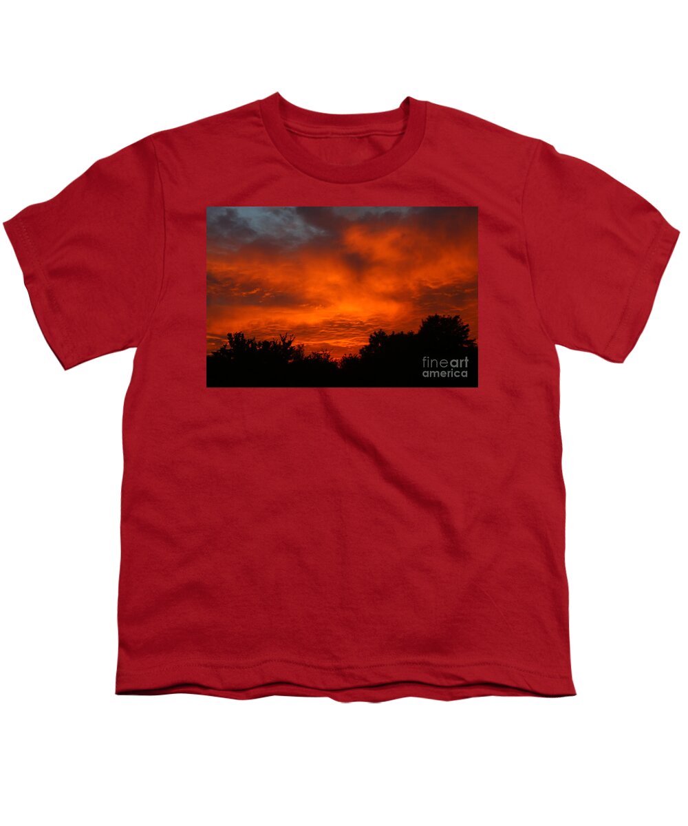 Red Sunset Youth T-Shirt featuring the photograph Red Sunset by Jeremy Hayden