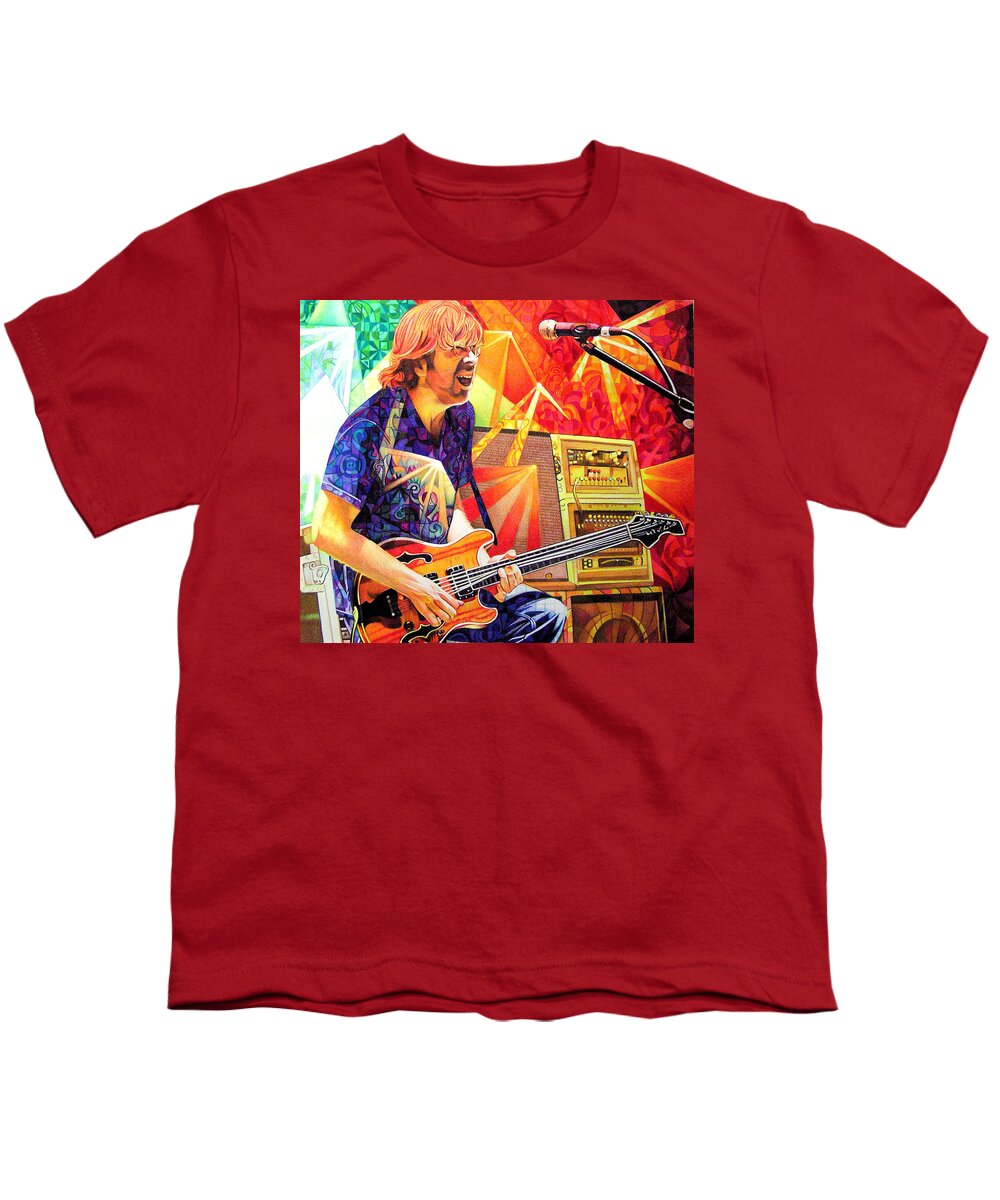 Trey Anastasio Youth T-Shirt featuring the drawing Trey Anastasio Squared by Joshua Morton