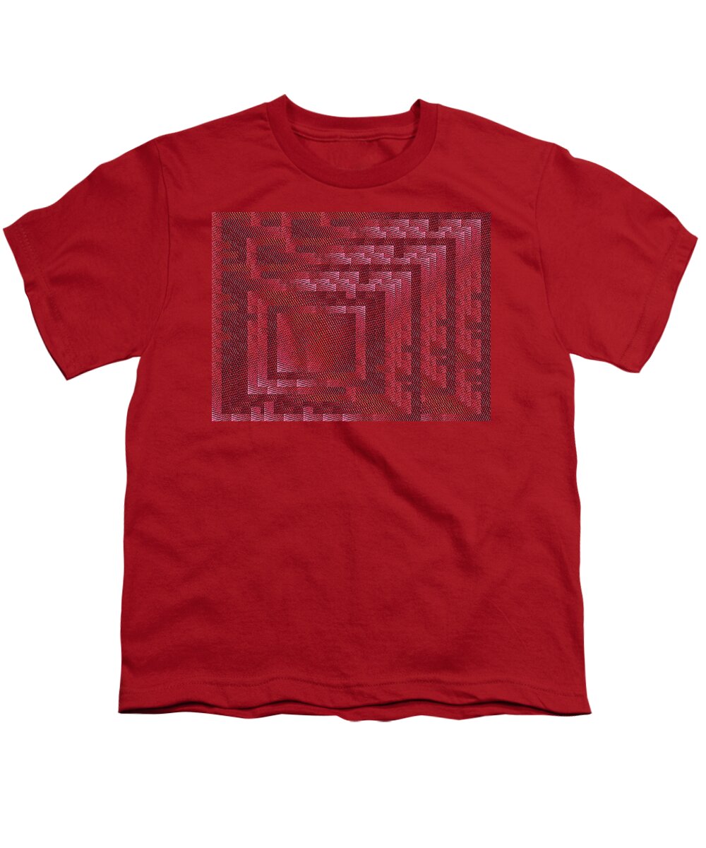 Abstract Youth T-Shirt featuring the digital art Red Riding Hood 5 by Tim Allen