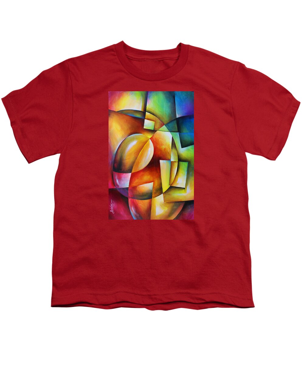 Abstract Youth T-Shirt featuring the painting ' Evolution 2 ' by Michael Lang