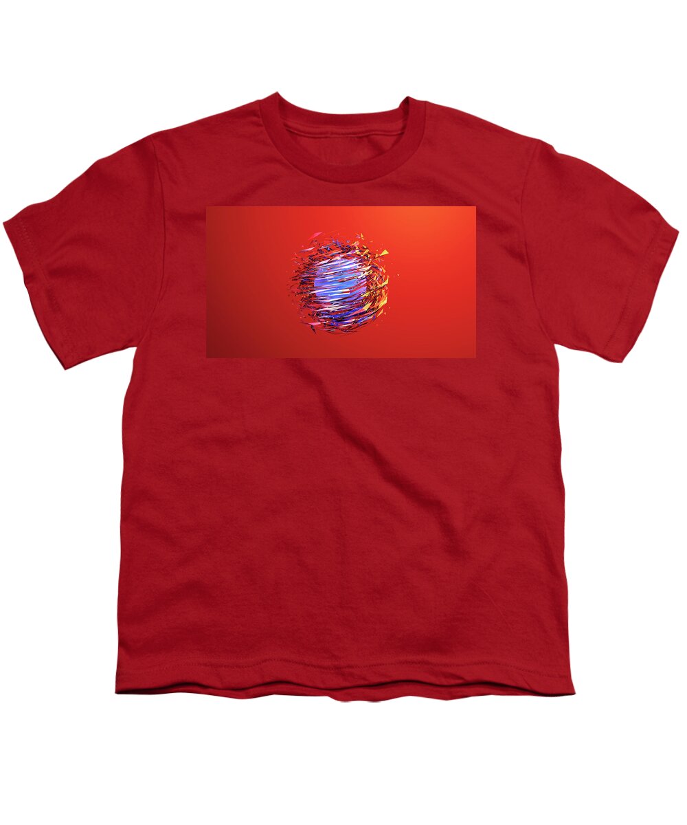 Facets Youth T-Shirt featuring the digital art Facets #1 by Maye Loeser