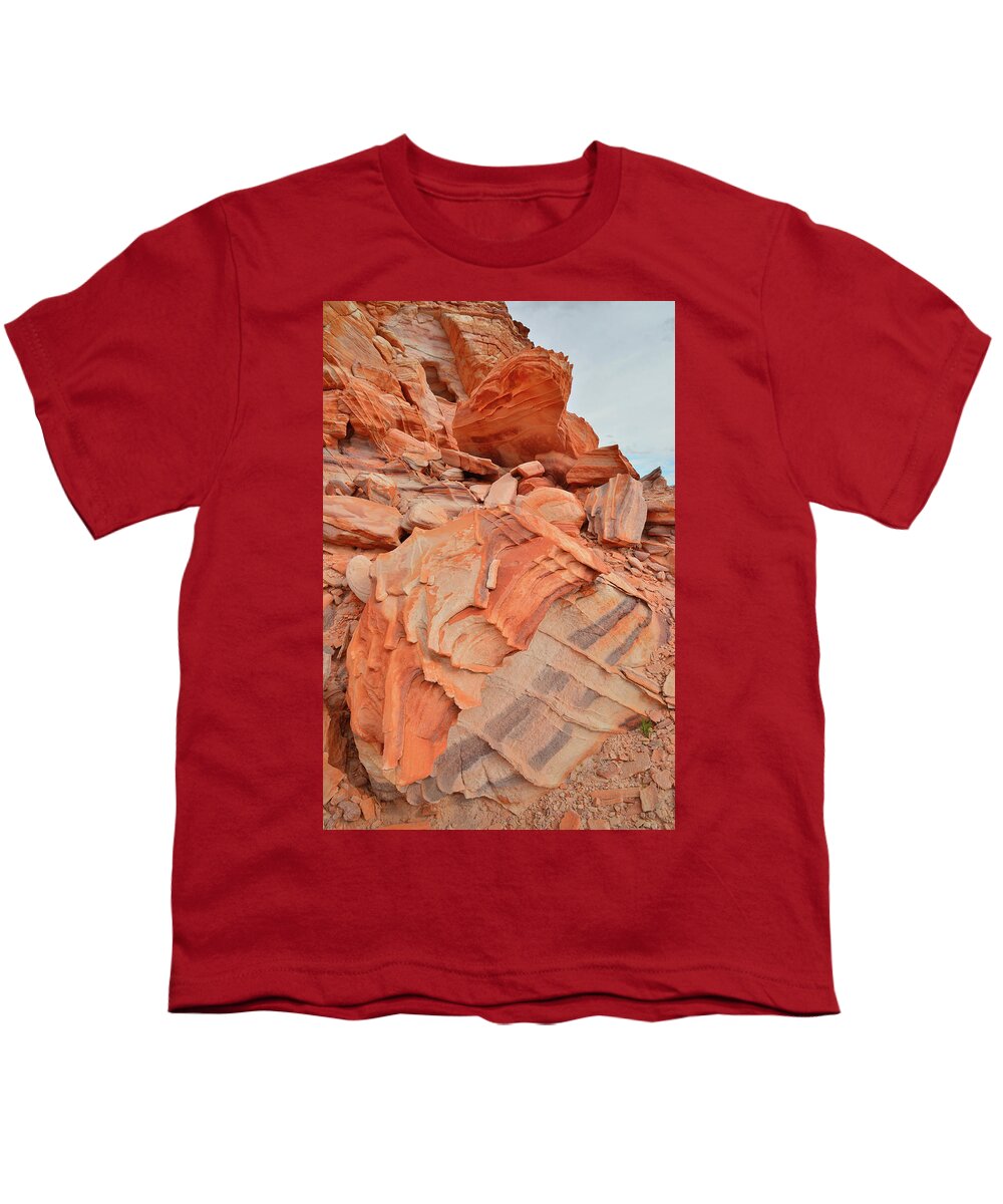 Valley Of Fire State Park Youth T-Shirt featuring the photograph Waves of Color in Valley of Fire #14 by Ray Mathis