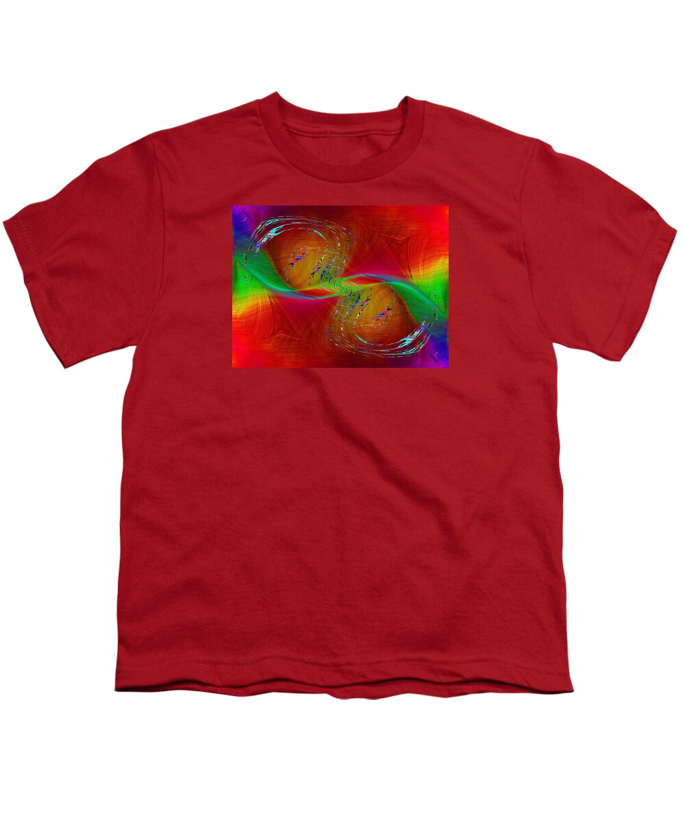 Abstract Youth T-Shirt featuring the digital art Abstract Cubed 358 by Tim Allen