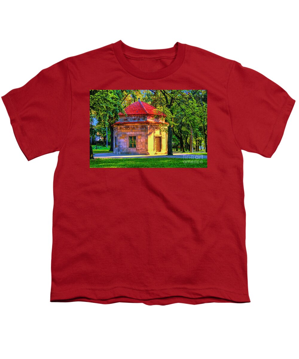 Guard Houses Danube Parks Balkans Youth T-Shirt featuring the photograph Balkan Gaurd House by Rick Bragan