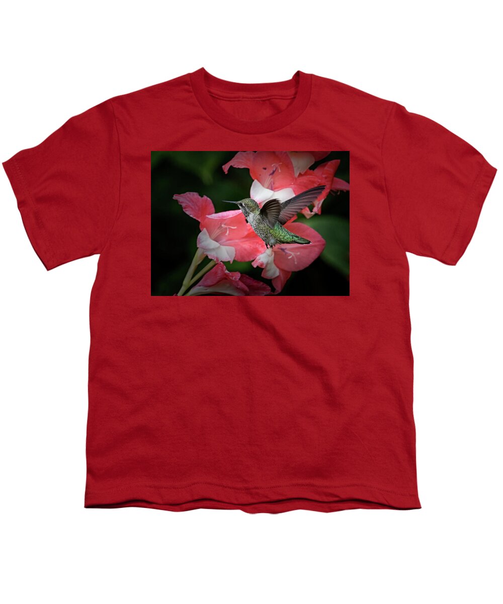 Hummingbird Youth T-Shirt featuring the photograph Checking The Menu by Randy Hall