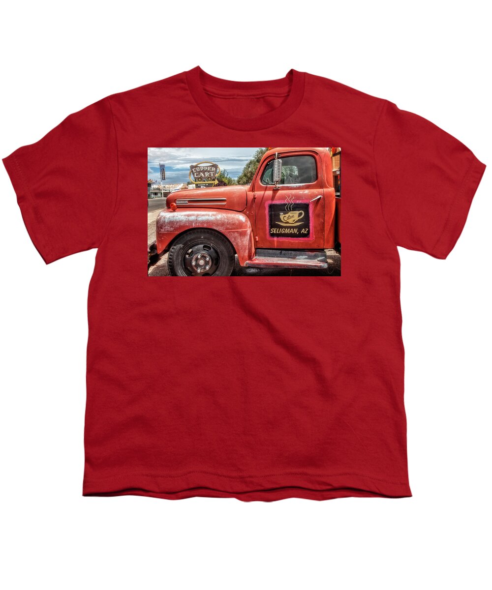 Route 66 Youth T-Shirt featuring the photograph Coffee by Diana Powell