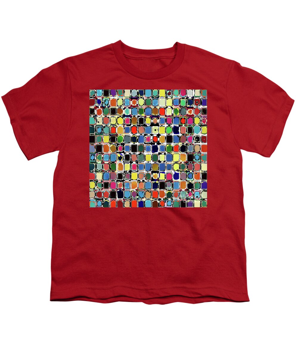 Texture Youth T-Shirt featuring the digital art Colorful Rectangles With Texture by Phil Perkins