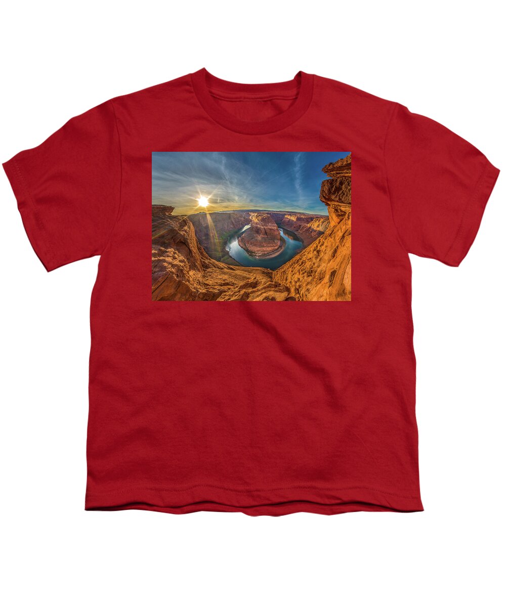 Horseshoe Bend Youth T-Shirt featuring the photograph Horseshoe Bend by Bryan Xavier