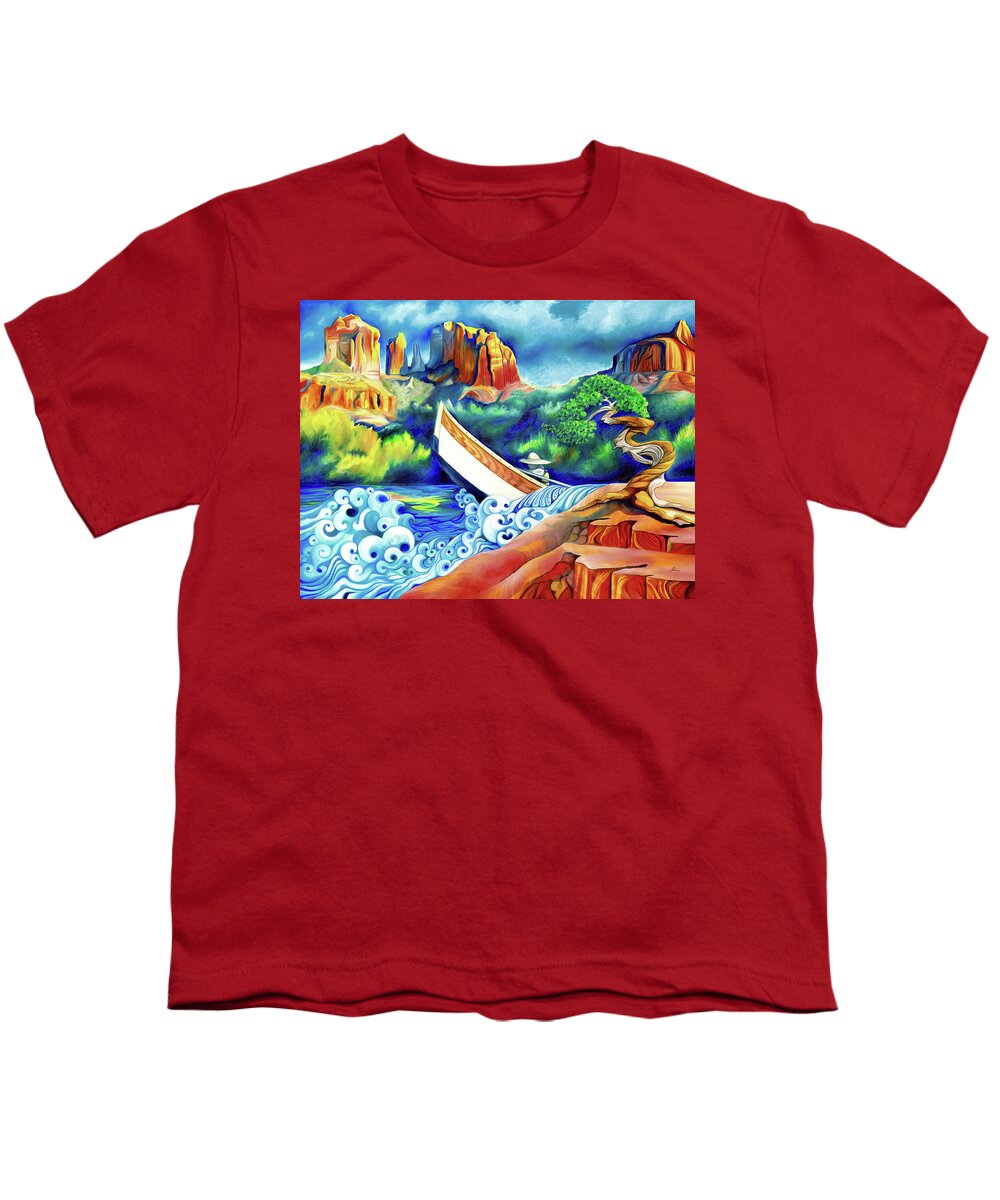 Dory Youth T-Shirt featuring the painting Jeremy's Dory by Sabrina Motta