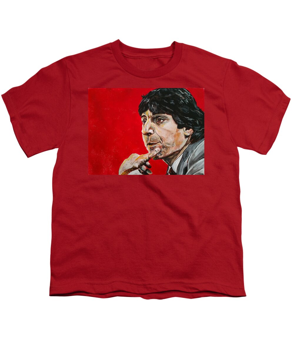 Portrait Youth T-Shirt featuring the painting Jimmy V by Joel Tesch