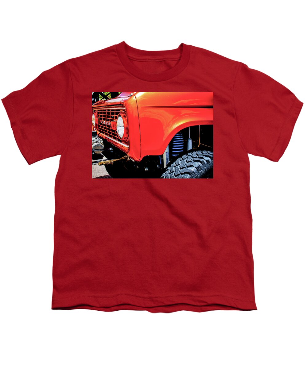 4x4 Youth T-Shirt featuring the photograph Lifted Bronco by SR Green