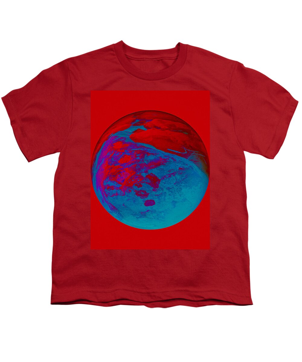 Jouko Lehto Youth T-Shirt featuring the photograph Marble in red by Jouko Lehto