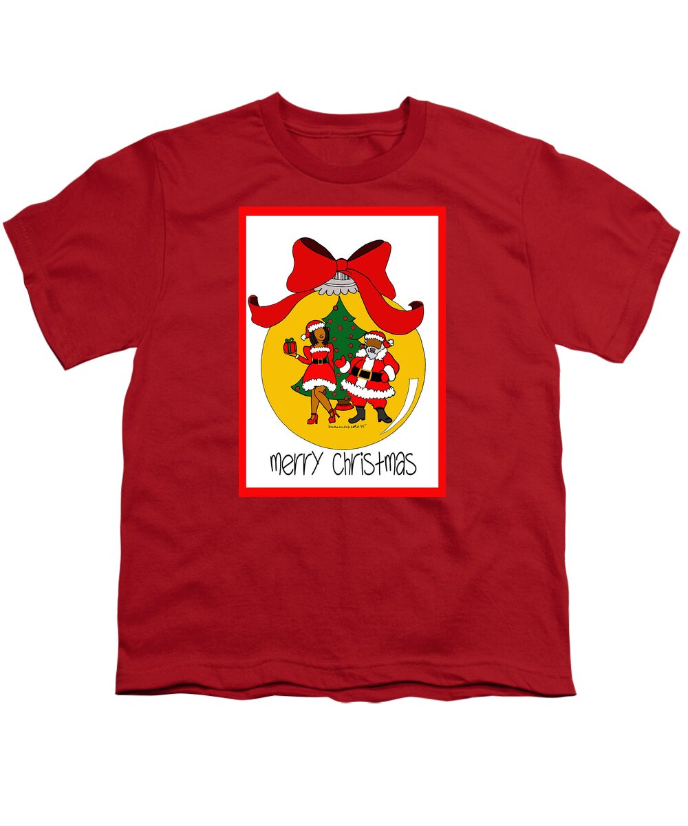 Christmas Youth T-Shirt featuring the photograph Merry Christmas by Diamin Nicole