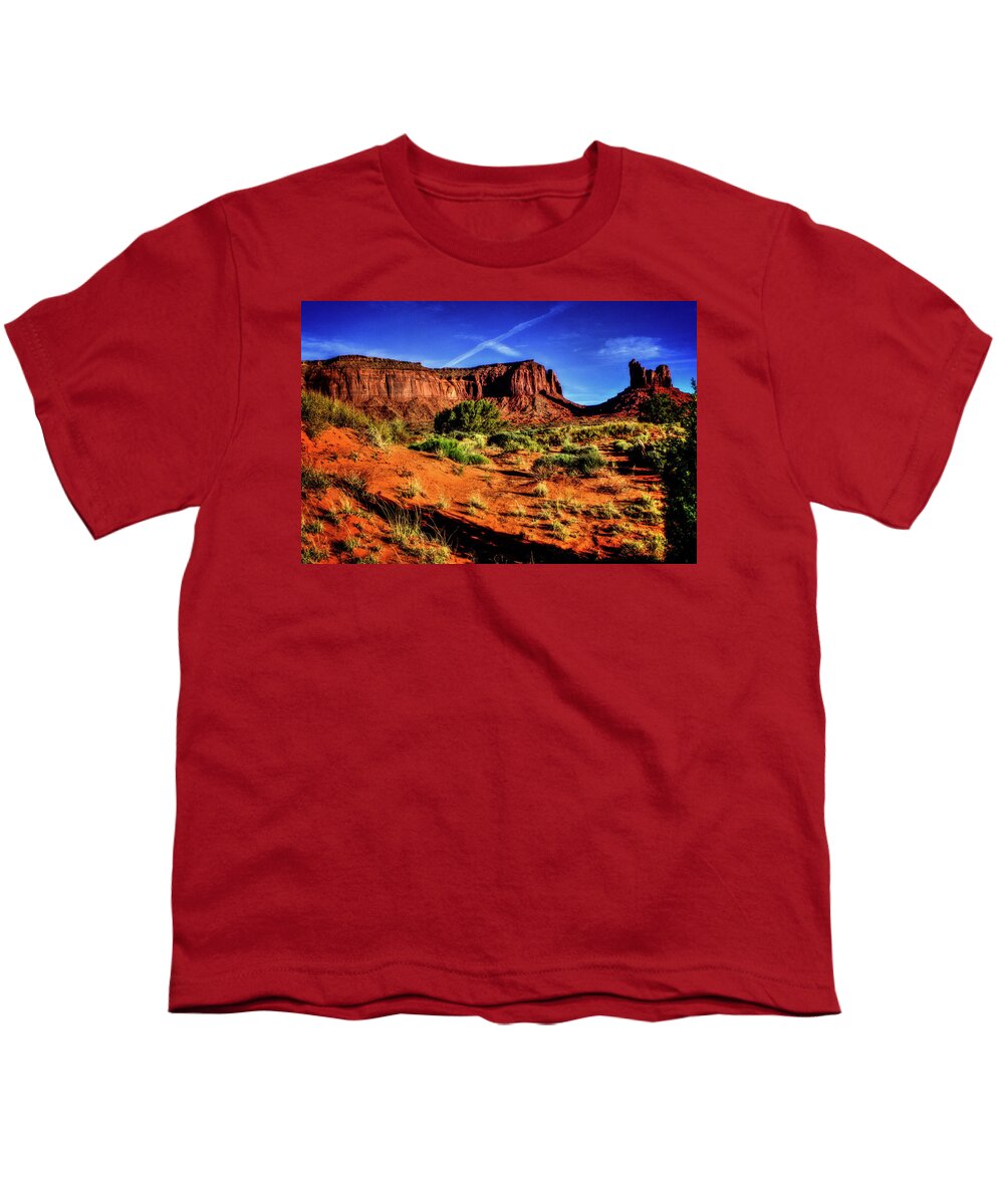 Utah Youth T-Shirt featuring the photograph Monument Valley Views No. 9 by Roger Passman