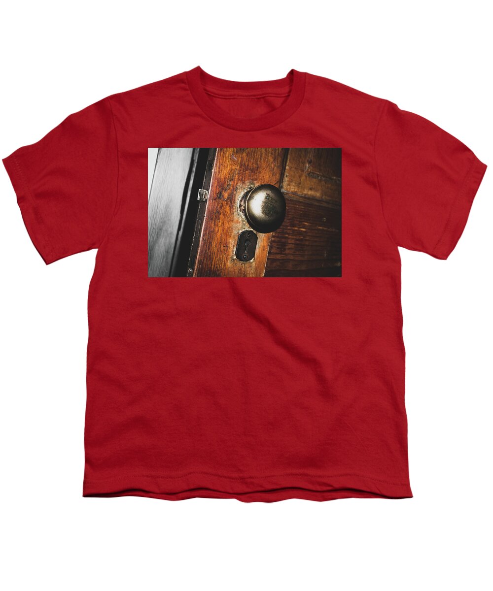 Door Youth T-Shirt featuring the photograph Open to the past by Troy Stapek