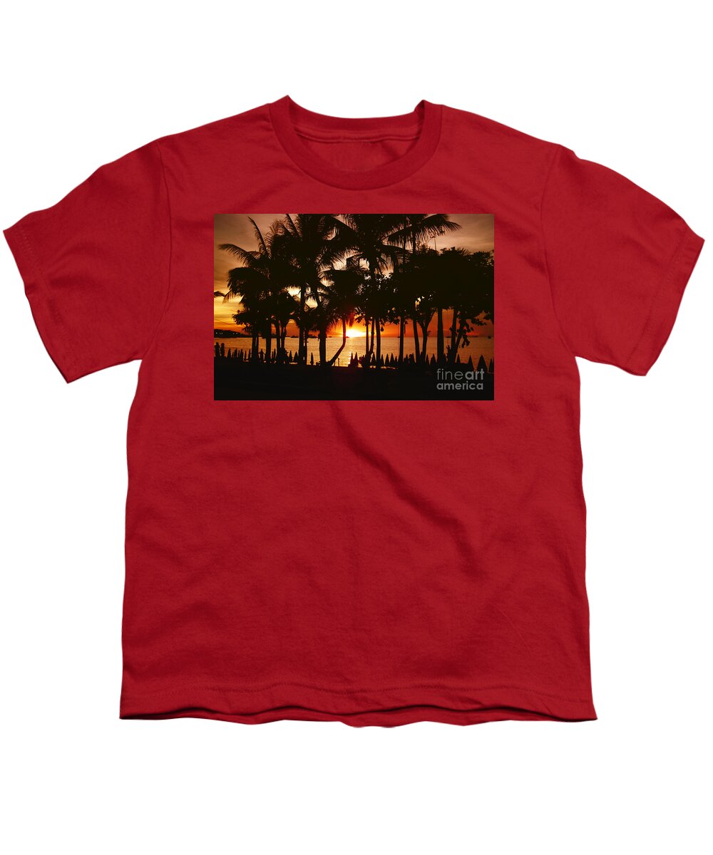 Sunset Photos Youth T-Shirt featuring the photograph Pattaya Beach Sunset by Scott Cameron