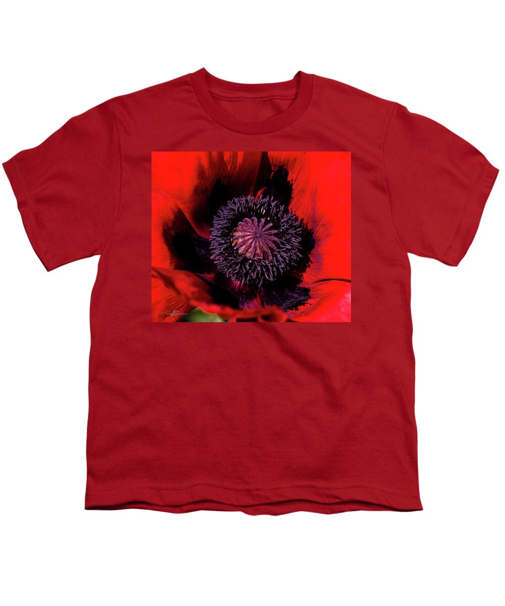 Poppy Youth T-Shirt featuring the photograph Poppy by Torbjorn Swenelius