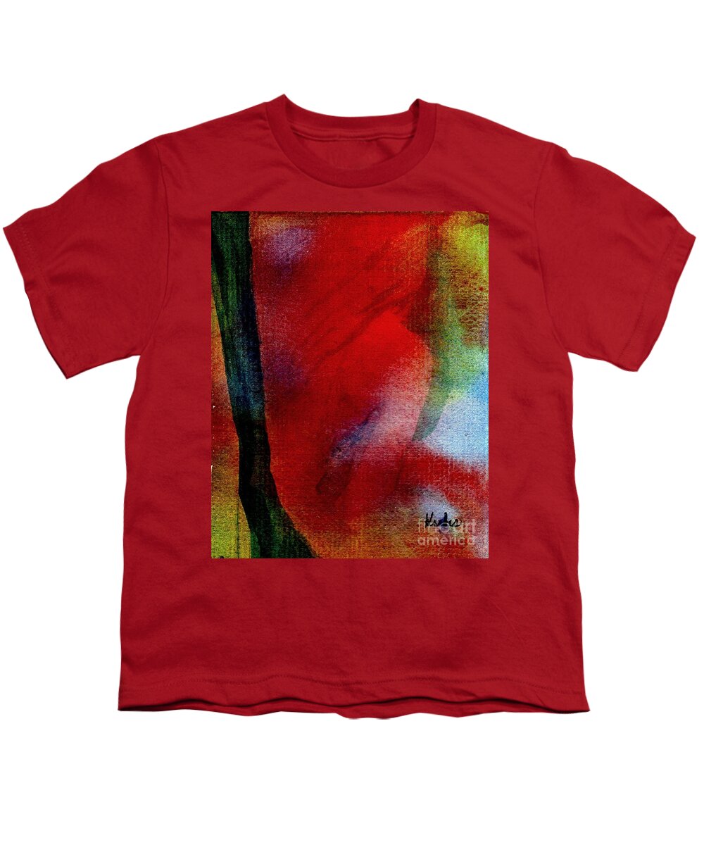 Nude Youth T-Shirt featuring the painting Red Boudoir by Susan Kubes