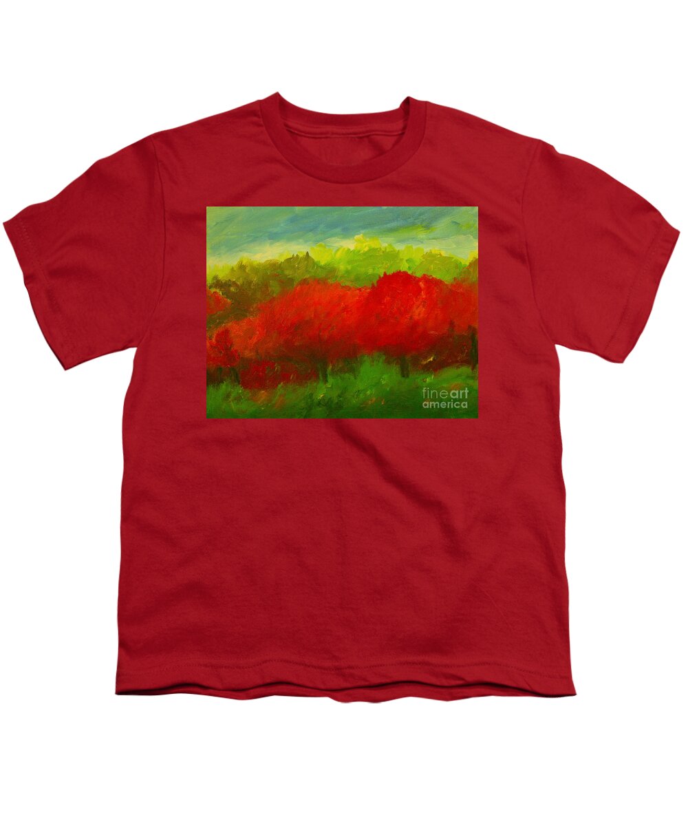 Cherries Youth T-Shirt featuring the painting Red Sweet Cherry Trees by Julie Lueders 