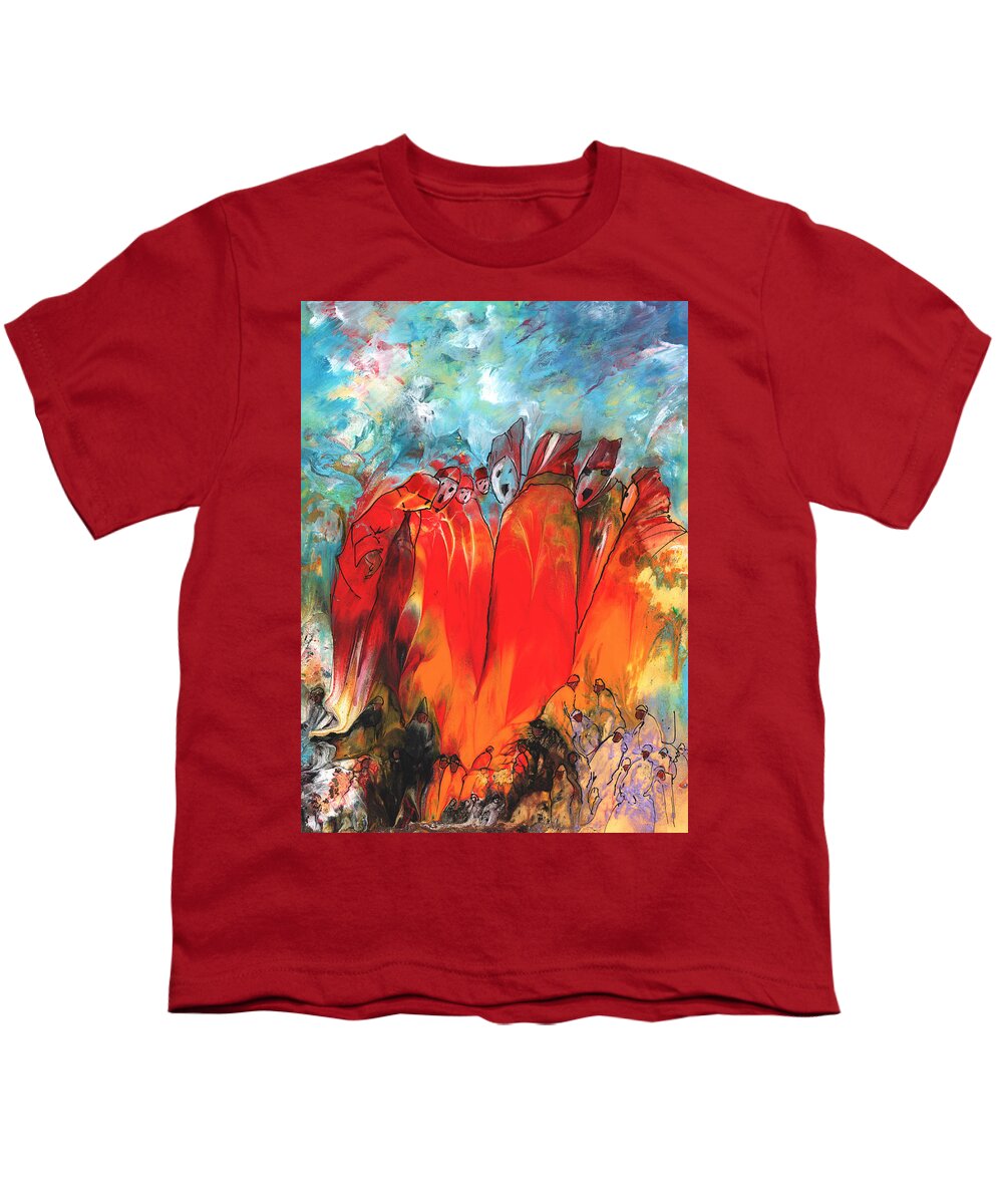 Fantasy Youth T-Shirt featuring the painting Rulers And Sinners by Miki De Goodaboom