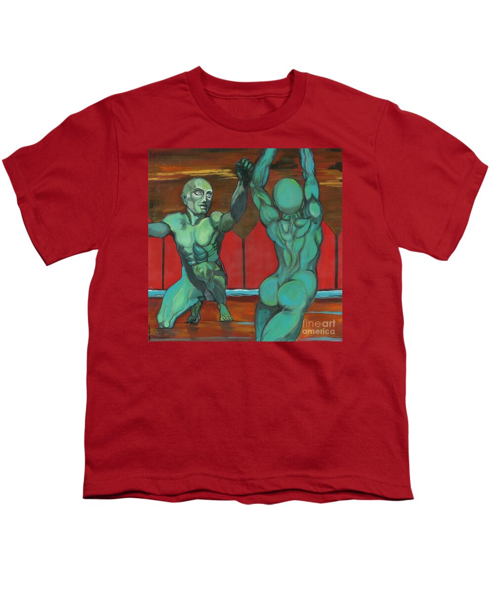 Men Youth T-Shirt featuring the painting Seeking perfection by Luana Sacchetti