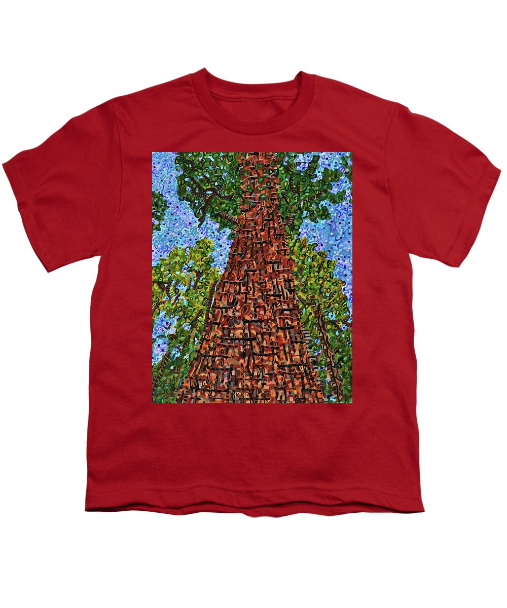 Sequoia National Park Youth T-Shirt featuring the painting Sequoia National Park by Micah Mullen
